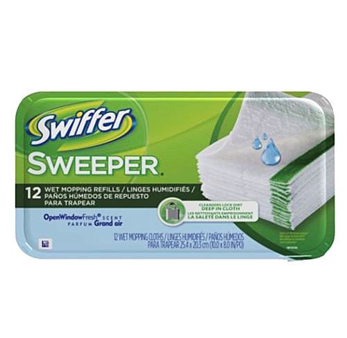 Swiffer sweeper wet mopping refills with open window fresh scent 20 count for sale
