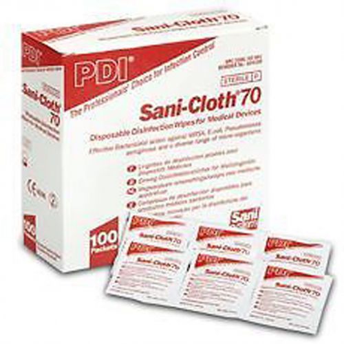 Pdi sani-cloth 70% alcohol wipe sachets - pack of 100 for sale