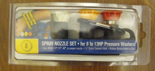SPRAY NOZZLE SET FOR 8 TO 13HP PRESSURE WASHERS WITH BONUS CLIP