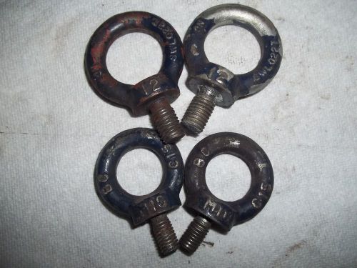 Lot of 4/2 pair shoulder pattern lifting eye bolts for sale