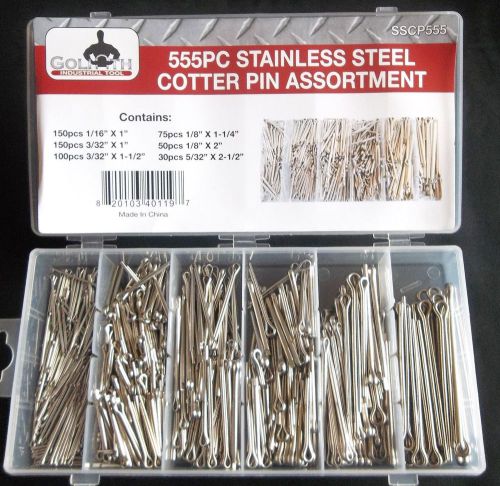 555pc goliath industrial stainless steel cotter pin sscp555 assortment clip key for sale