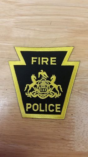 Heros pride -custom- keystone shape -fire police / 4&#034; x 4&#034; for sale
