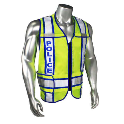 Police Law Enforcement Breakaway Mesh Safety Vest Radian Radwear LHV-207-3G-POLJ