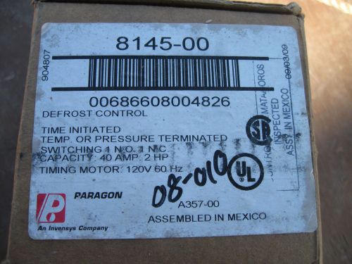 Paragon d-frost-o-matic time defrost control 8145-00 40 amps 2hp 120v 60hz for sale