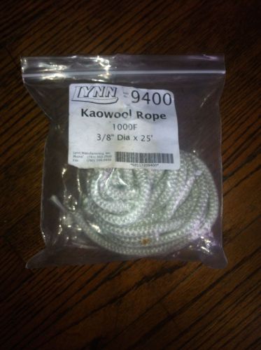 Lynn kaowool rope 1000f 3/8&#034; dia for sale
