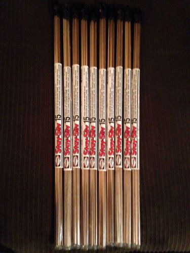 (QTY-10) HARRIS STAY-SILV 15% SILVER BRAZING RODS 1LB PACKAGES (11 STICKS)