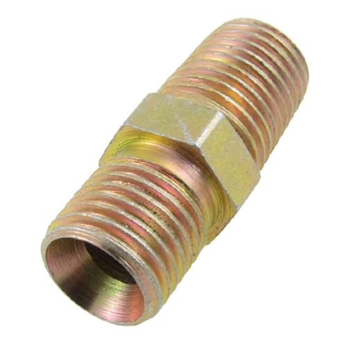 0.51&#034; x 0.51&#034; Male to Male Threaded Hex Pipe Reducing Bushing Gold Tone