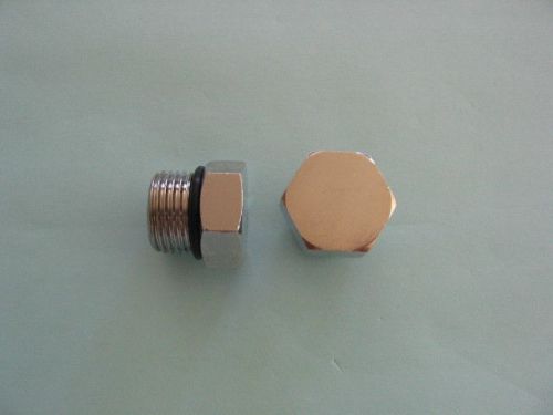 Lowrider Hydraulic O-ring Boss (#8) plug kit for Adex dumps, chrome