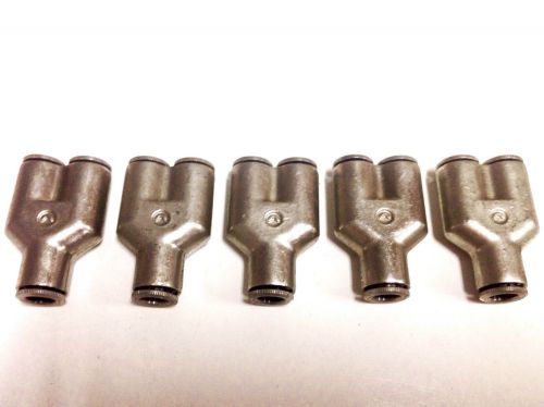 5 1/4&#034; push-to-connect/ push lock pneumatic union/ &#034;y&#034; fittings for sale