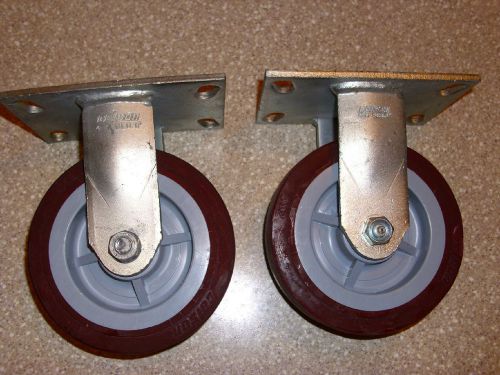 2 Colson Heavy Duty Casters 6&#034; x 2&#034; 4-5 Ser 6&#034; Height: 7.5&#034;