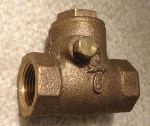 Stockham 3/4&#034; swing check valve npt model 125 s 200 cwp bronze, tee, threaded for sale