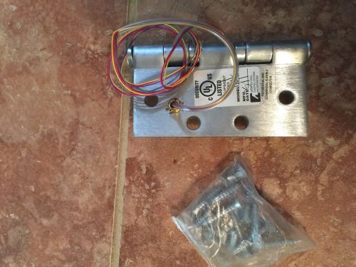 Asci stanley fbb179 1104 4.5&#034; x 4.5&#034; 4 wire electrified hinge - satin chrome for sale