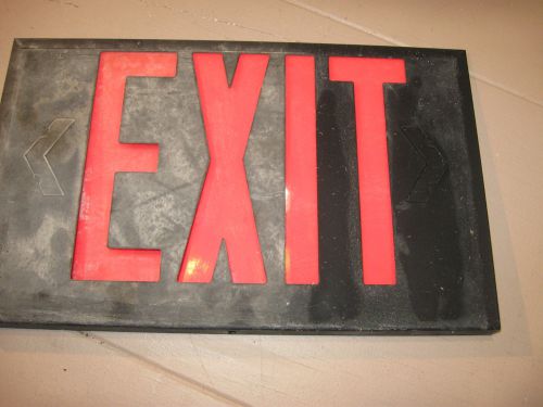 Commercial building powered exit sign w/2 led banks tested &amp; works