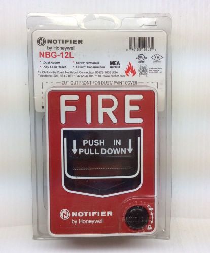 Notifier nbg-12l fire alarm pull station dual action key lock reset for sale
