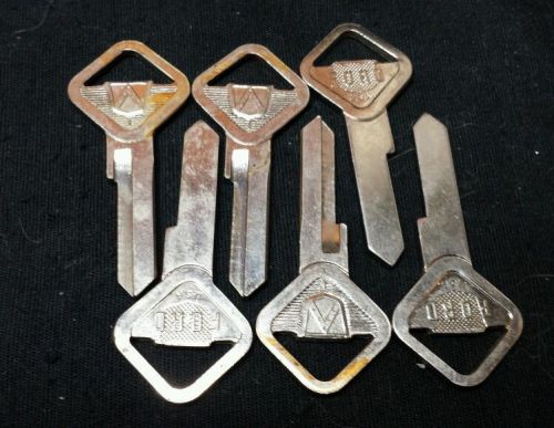 Lot of 6 Vintage Original Ford Key Blank Uncut Rare