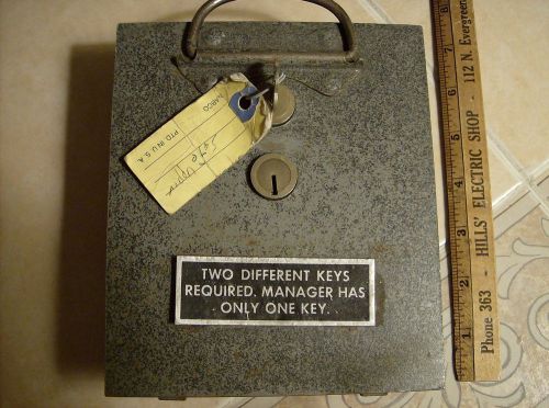Vintage Safe Deposit Box Door Lock Safety Mosler owner key