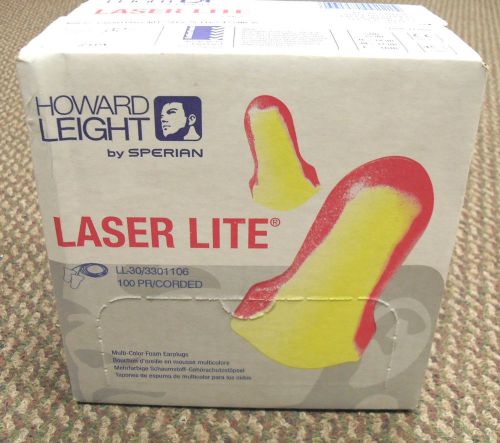 Sperian howard leight laser lite ll-30 ear plugs 100 pair corded for sale