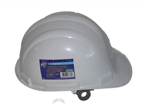 Body Gear Versatile Safety Helmet Hard Hat Plastic Pin Lock Adjustable White NEW