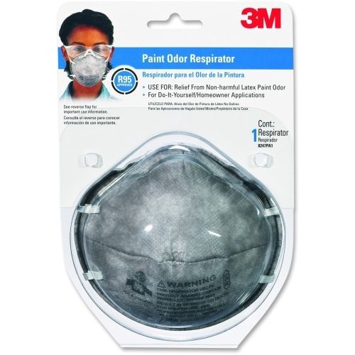 3m latex paint odor respirator - 1 each - white - safety mask for sale