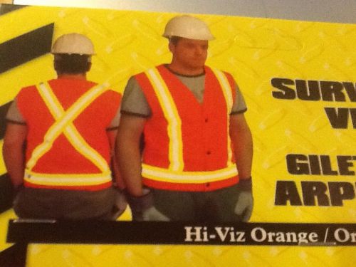 1 BRAND NEW TRAFFIC SURVEYORS SAFETY VEST SIZE MEDIUM  100% POLYESTER