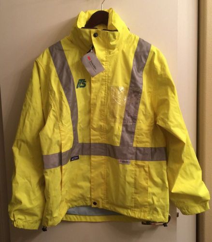 ?NEW?ORION SAFETY SYSTEMS HI VIS?WATERPROOF RAIN COAT?OSS 49 CLASS 2 LEVEL 2?Sm