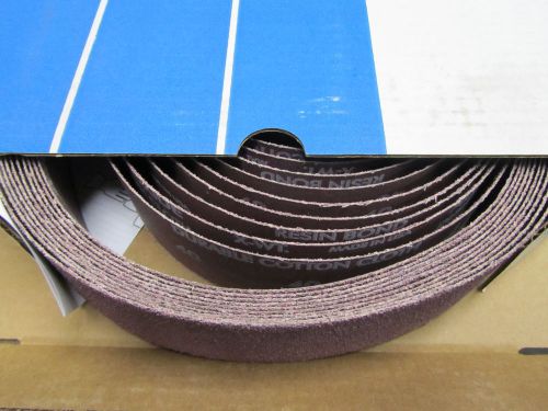10 pcsNORTON 2&#034; x 48&#034; grit 40 Abrasive Sanding Belts Metalite Plyweld EDP 21250