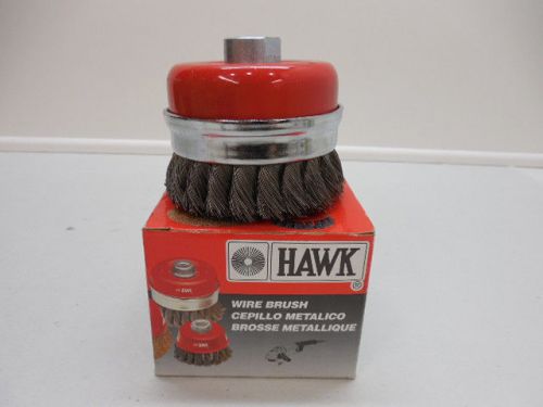 Hawk twist knot cup wire brush 80mm  wire .35mm/ m16 x 2  machinist toolmaker for sale