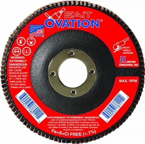 SAIT 78029 5X7/8 Ovation Heavy Duty High Density Zirconium Flap Discs 80 Grit