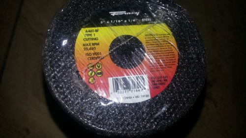 Forney 71840 Cut-Off Wheel with 1/4&#034; Arbor, Metal Type 1, A46T-BF, 3&#039;&#034; x 1/16&#034;