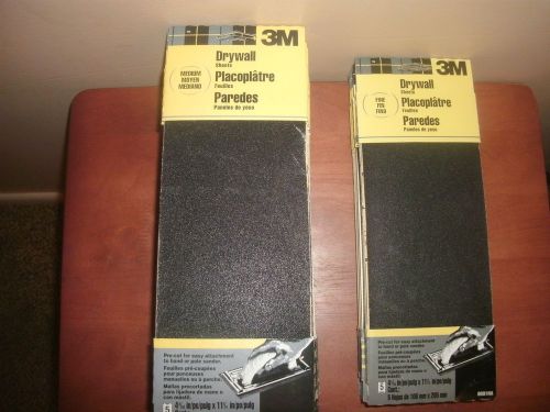 1 lot 36 packs 3m drywall sanding 180 sheets med &amp; fine 9091 na &amp; 9092 na for sale