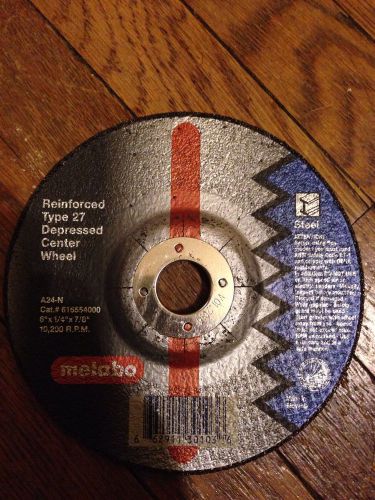 Metabo reinforced 27 depressed center wheel a24-n 6 1/4&#034;x 7/8&#034; for sale