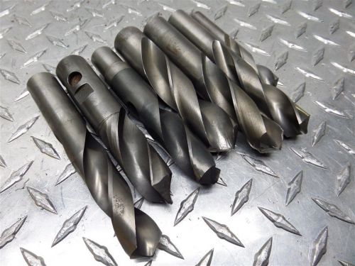 Lot of 7 drill bits 17/32&#034; to 15/16&#034; diameter size range for sale