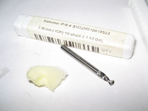 Kemmer Drill, 3.10mm (.1220), 1/8” shank, OAL 1 1/2&#034;