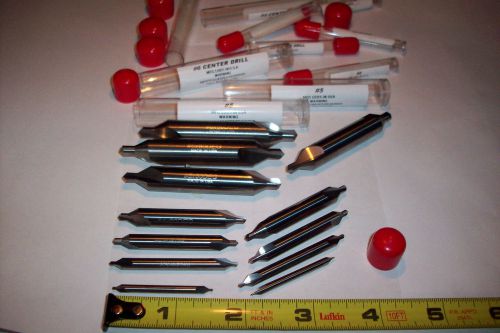 #1 #2 #3 #4 #5 #6 carbide center drill ~ lot of 12 ~ 2 of each size ~ all new ~ for sale