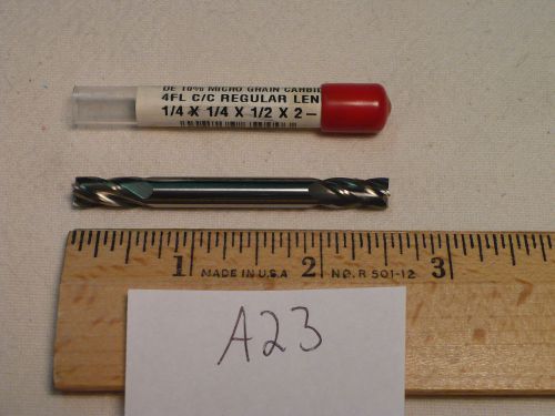 1 new 1/4&#034; diameter carbide end mills. 4 flute. double end. usa made  [a23] for sale
