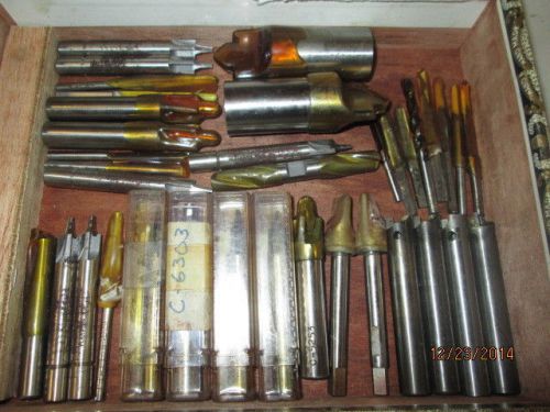 Machinist lathe mill lot of new unused mills drills ends cutters tool bits etc h for sale