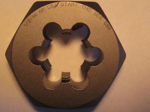 Vermont american alloy steel heavy duty hex die 1/2-14 npt 1-7/8&#034; wide usa made for sale