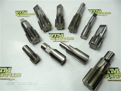 Nice lot of 10 hss hand taps 13/16&#034; -32 ns to 1-5/16&#034; -18 unef regal for sale