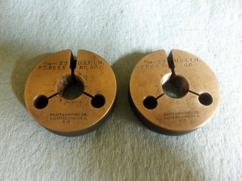 11/16 22 u.s.f. left hand thread ring gage go no go .6875 usf machinist shop for sale