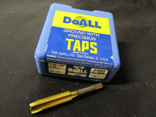 12 pcs doall  7/16&#034;-20 spiral point taps 3 flutes gh-3 tin coated plug 43064 usa for sale