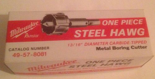 Milwaukee 13/16&#034; one piece steel hawg cutter 49-58-8081 brand new for sale