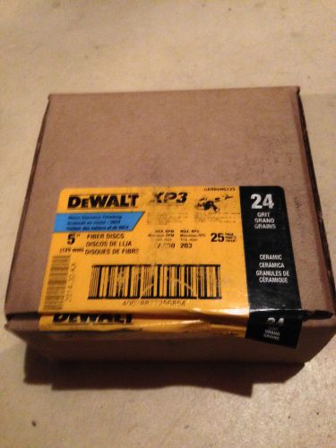 25x dewalt darb6h0225 5-inch 24g xp3 fiber grinding disc - 25 pack! for sale