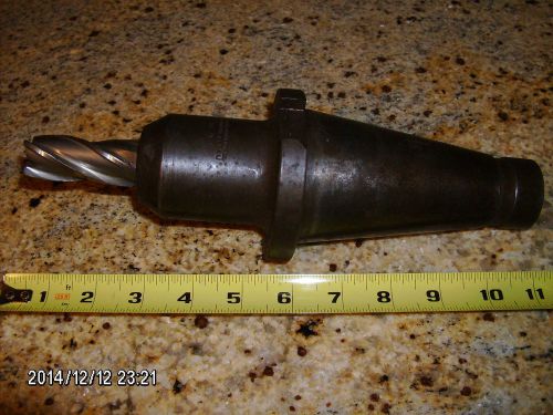 Brown &amp; sharpe 50-1 taper tool holder w/ installed end mill for sale