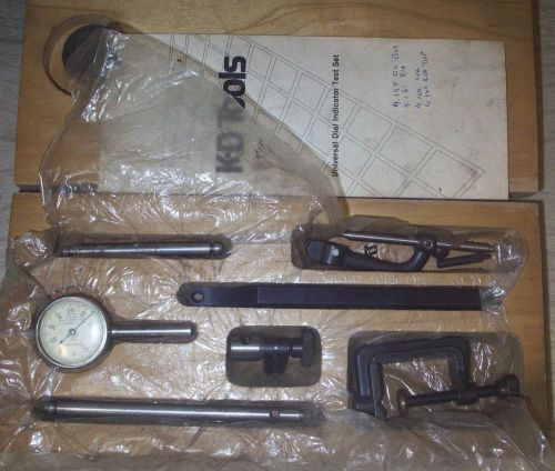 K-D Tools Universal Dial Indicator Test Set with old lookin&#039; wood case