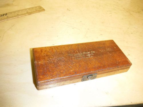 VINTAGE LUFKIN INSIDE MICROMETER WITH WOODEN CASE MACHINIST TOOL
