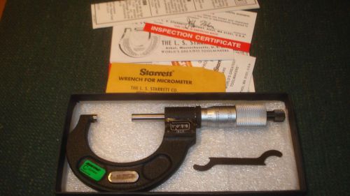 Starrett t216.xrl-2 digital micrometer 0-1 inch .0001 grads ratchet stop locknut for sale