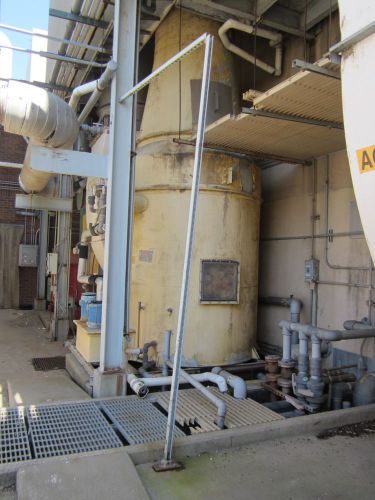 Duall 28,000 cfm vertical wet fume scrubber &amp; chemical resistant blower fan frp for sale