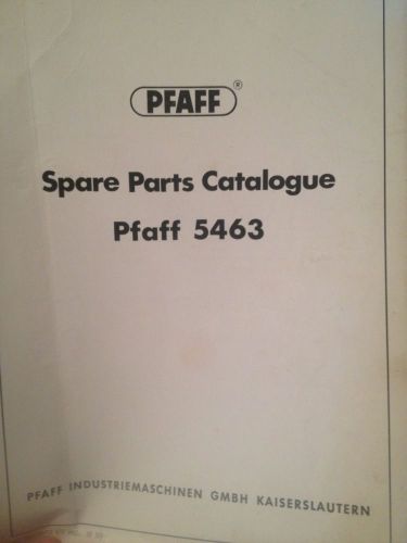 Pfaff 5463 Parts Manual