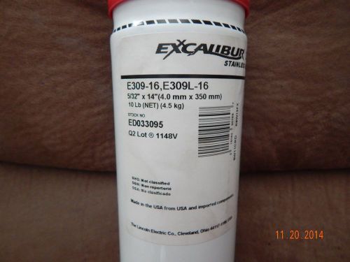 LINCOLN EXCALIBUR 309/309L-16 STAINLESS ELECTRODES 10#  5/32&#034;X14&#034;