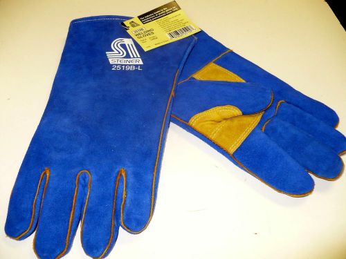 New with tag steiner premium cowhide welding gloves- #2519b-l for sale